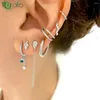 Hoop Earrings 925 Sterling Silver Needle Sparkling Multi Color Zircon Exquisite 11mm Small For Women's Fashion Jewelry
