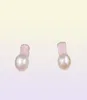 Bear Mini Color Earrings Stud i silver med Rose Quartite och Pearl Bear Jewelry 925 Sterling Andy Jewel 91543369083808648738269