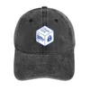 Berets Chainlink Cube White | LINK Crypto Gift Cryptocurrency Trader Merch Cowboy Hat Beach Funny Men's Luxury Women's