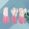 Disposable Flatware Disposables Cutlery Party Spoon Wooden Spoons Kitchen Utensil Fruit Serving