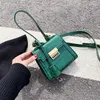 Tas pu lederen mini crossbody tassen voor vrouwen 2024 zomersteen patroon schouder eenvoudige handtas vrouwelijke draagtas handtassen