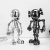 Dessin animé Robot Personnalité créative Doll Dolcrafts Childrens Room Booktop Table basse décorations Sculpture Ornements modernes 240408