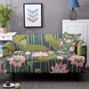 Pokrywa krzesełka Joyajafag Lotus Flowers Design Couch Couch do mycia w salonie zmywalne wszechstronne okładki 1/2/3/4 SEATER Elastyczna sofa