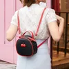 Schultaschen einfache Frauen Mädchen PU -Rucksäcke Schulter weibliche Reisen lässige Reißverschluss Schüler Süßes Cherry Satchel Bolsa