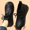 Casual Shoes Genuine Leather Flat Bottomed High Top Board With Added Velvet For Warmth Comfort And Versatile Sports