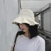 Partihandel fiskare hatt denim kvinnans sommarsolskade hatt härdad kant bassäng hatt hopfällbar tvättbar tyghatt 240412