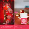 Coppe usa e getta cannucce 50 pezzi per le vacanze semplici stoviglie acqua per matrimoni cinese caffè espresso caffè festivo stile da tavolo
