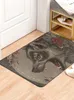 Tapetes de banho pintura a óleo capacho de banheiro estampado polyeste da porta piso carpete
