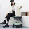 Кошачьи перевозчики Pet Cart Dog Portable Travel Rolling Buggage Ratchpack Carrier Carry Clear Bag