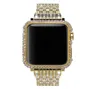 Voor Apple Watch Rhinestone Crystal Diamond Case Bezel Band vervangende armband Serie 5 4 3 2 1 38mm 40mm 44 mm 42mm5728185