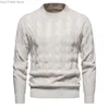 メンズセーター2024秋/冬ハーフハイネックセーターファッションソリッドカラーラウンドニットウェアカジュアルボトム