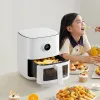 Fryers xiaomi Mijia Akıllı Hava Fritöz Pro 4L Elektrikli Sıcak Hava Friyeri Fırın Oilles Offer Görünür Pencere Mutfak Tavuk Kızartma Makinesi