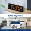 Clocks Digital Wall Clock Large Wall Mounted Remote Remote Control Date Week Temperature Clock Dual Alarms Gym Big LED Wall Clocks