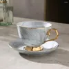 Xícaras pires de café xícara de mármore xícara pires de cerâmica leite caneca cappuccino café casual janta natural vibrante cafetão
