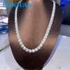 Halsband 10mm 12mm Square Hip Hop Sier Cuban D VVS Ball Moissanite isskurna Link Chain Jewelry Women Män gåvor