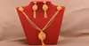 Collier de boucles d'oreilles Dubai Bijoux Ensembles de produits de mariage africains de luxe à l'or 24 carats