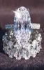 Real 925 Sterling Silver Oval Wedding Ring Set voor vrouwen Betrokkenheid Eeuwigheid Big Finger Jewelry Hole Lady Gift R53493273733