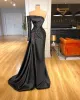 Elegant Evening Dresses One-Shoulder Long Sleeves Lace Beads Satin Prom Gowns 2024 Custom Made High Side Split Special Occasion Wear