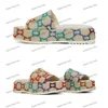 Tasarımcı Sandallar Erkekler için Kadınlar İtalya Lüks Çiçek Brokar Terlik Tasarımcılar Slaytlar Kadınlar Yaz Plajı Sandal Kauçuk Düz Dipler Kaydırma Flip Flops Boyut 36-45