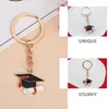 Geschenkwikkeling 10 pc's afstudeerseizoen Geschenken Keyring FOB Decoraties ketens sleutelhanger hangende ornament zinklegeringszak student