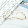 Sonnenbrille Rahmen Blaulicht Blockierbrille Katze Eye Mode Frauen Design Full Rim Legierung Brillen UV400 Rezept Brillen Brillen Brillen