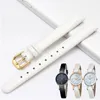 Schauen Sie sich Bänder Damen Hight Leder High Gloss-Gurt für C-K K43231 K43232 K43236 Damen Watchband 10-mm Edelstahl-Nadel-Schnallen Accessorie Accessorie