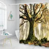 Shower Curtains Nature Tree Retro Large In Foggy Forest Landscape Bathroom By Ho Me Lili Curtain Waterproof Polyester Cloth With Hooks