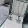 Pendants Quexiang S925 STERLING Silver Original 2024 Collier de diamant blanc Crow