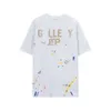 Designer Luxury Lanvins Classic Nieuwe Splash Ink Letter Handgeschilderde graffiti met korte mouwen T-shirt, mannen en vrouwen modellen hetzelfde