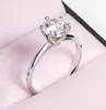 Moissanite Sterling Silver S925 Wed Ring 05 Karat Classic Six Claw Diamond Engagement Promise Ring para presente de aniversário de aniversário1136072