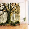 Shower Curtains Nature Tree Retro Large In Foggy Forest Landscape Bathroom By Ho Me Lili Curtain Waterproof Polyester Cloth With Hooks
