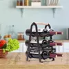 Kitchen Storage Metal Wine Rack Countertop Folding Organize & Display Your Bottles In Style With This Freestanding Iron Bracket For Pantry