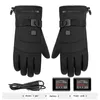 Gants de cyclisme électriques chauffés avec 3 niveaux 4000mAh Batterie rechargeable de chaleur alimentée hiver