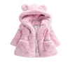 Kids Designer Girls Mabet de fourrure Veste de bébé à capuche hiver