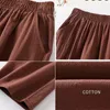Pantaloni da donna primavera estate in cotone pantaloni di grandi dimensioni Linenne sciolte solide Capri Femmine Harem Donne
