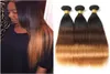 Brazylijskie dziewicze włosy proste ludzkie włosy Whole Ombre 1B430 Double Wefts 3 Bundles Hair Extensions 1B 4 308912562