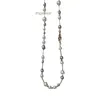 Zhenduo MA Colore argento grigio bianco La collana di perle dimensioni alte gloss personalizzata Personalizzata catena del collo di temperamento a catena del collo