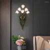 Wall Lamps 86LIGHT American Style Countryside Lamp French Pastoral LED Creative Flower Living Room Bedroom Corridor Home Decoration