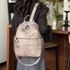 Schultaschen hochwertige weiche PU -Leder -Rucksackpack Frauen Laptop Rucksäcke Klassische Knapsack Damen große Kapazität für 2024