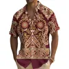 Camicie casual maschile Luxury Summer Blouse Abbigliamento T-shirt oversize hawaiano per streetwear per esterni maschili XL