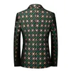 Mäns kostymer Autumn Slim Fit Blazer Men Gattice Stage Casual Suit Coats Silver Bourgogne Green Groom Wedding S-6XL