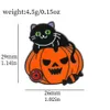 Halloween Cat Ghost Pumkin broche schattige anime -films Games harde emailpennen verzamelen cartoon broche backpack hoed tas kraag reversbadges