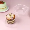 Take Out Containers 100pcs Clear Muffin Box Cake Dessert Dome Cupcake Cookie Macaroon Puff Bakery Pastry Boxes Size