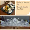 TeAware Setleri Kahve Eşyası Kreması ve Şeker Seti Çay Araçları Teapot (48oz) Teapup (8oz) Hediye Kutusu Matcha Mutfak Mutfak Yemek Bar Ev Bahçesi