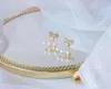 Stud 14k Real Gold Gioielli placcati Gioielli Squisiti Erecchini di perle con arco con zircone microinlaude per donna Holidaty Earring giornaliero2749835
