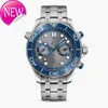 Montres pour hommes 41 mm Bioceramic Planet Full Fonction Quarz Chronograph Watch Luxury Designer Movement Mouvements de haute qualité en édition limitée