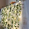 10m 100led Solar String Fairy Lights Outdoor Waterproof Ivy LED Artificial Maple Leaf Christmas for Garden Decoration 240411