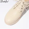 Dress Shoes Daitifen Women Sweet Oxford Leisure Square Heel Pumps Lace-up Simple & Elegant Spring Autumn Outdoor Casual