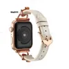 Fashion PU Leather Four Leaf Clover Designer Watch Band Smart Straps For Apple Ultra 38Mm 44Mm 45Mm Iwatch Series 8 9 4 5 6 7 Bracelet Watchband