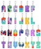 Alfabet 26 Letters Key Ring Sensory Bubble Toys Push Bubbles Per KeyChain Finger Press Ball Puzzle Charms Tie Dye Rainbow Col1474551